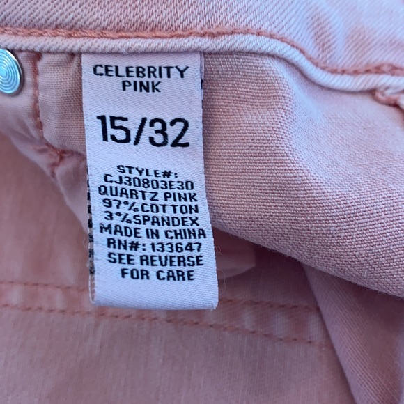 Celebrity “Pink Quartz” Pink Denim Shorts, Plus Size - Picture 10 of 11